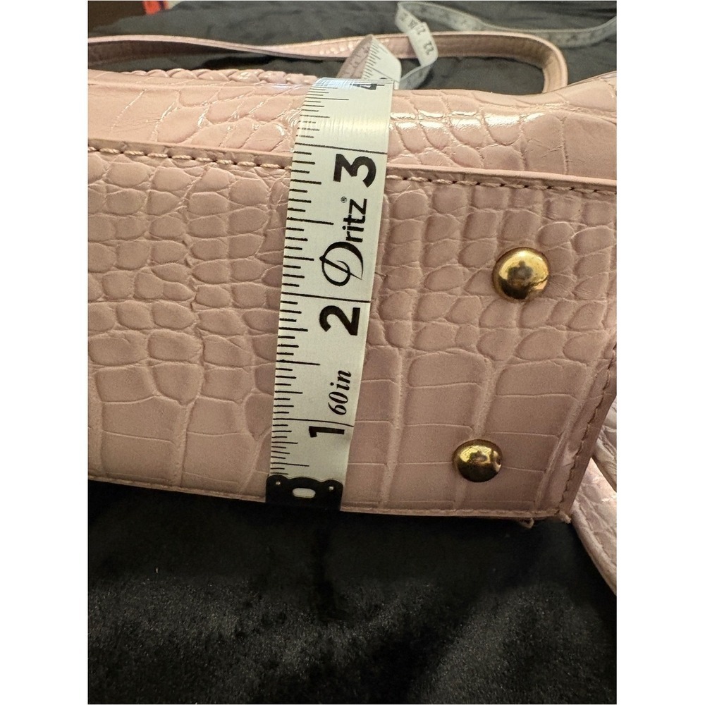 CLEARANCE-Pre-loved bebe Pale Purple Croc-Embossed Top-Handle Satchel/Crossbody - Picture 13 of 13